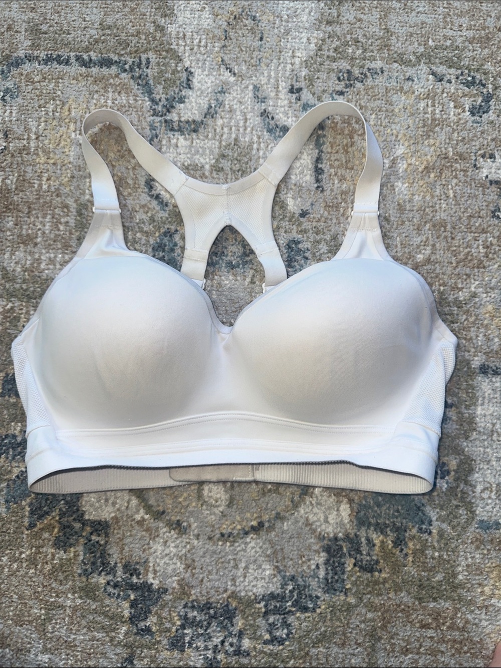 Victoria's Secret White Racerback Padded Sports Bra